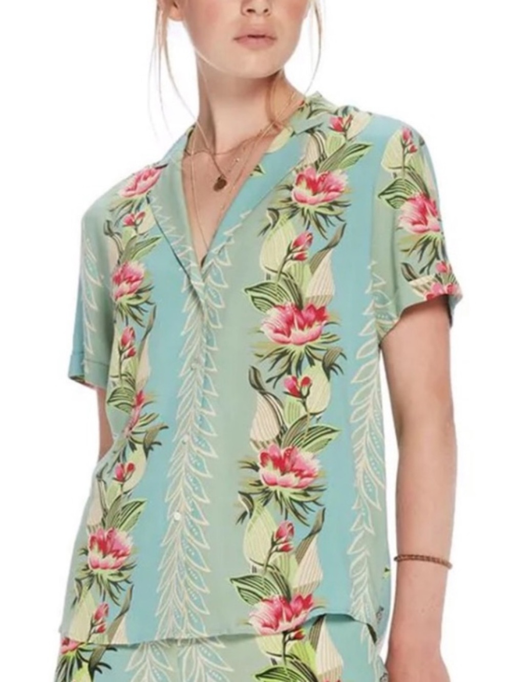 Scotch & Soda Poolside Floral Tropical Top Size Small Women’s printed shirt